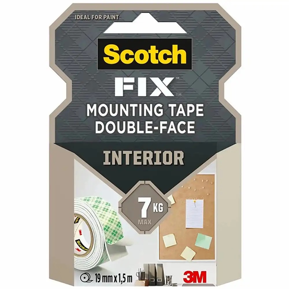 Banda dublu adeziva 3M, montare Scotch-Fix, 19 mm x 1.5 m