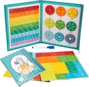 Tabla magnetica, matematica, magneti, fractii, joc interactiv, puzzle, scoala, educativ, FractGenius