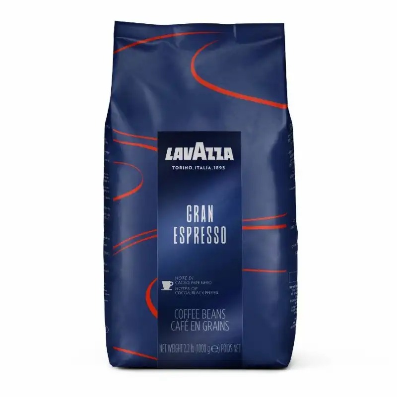 Cafea boabe Lavazza Gran Espresso, 1 Kg - Gust bogat de ciocolata si condimente, pentru espresso autentic