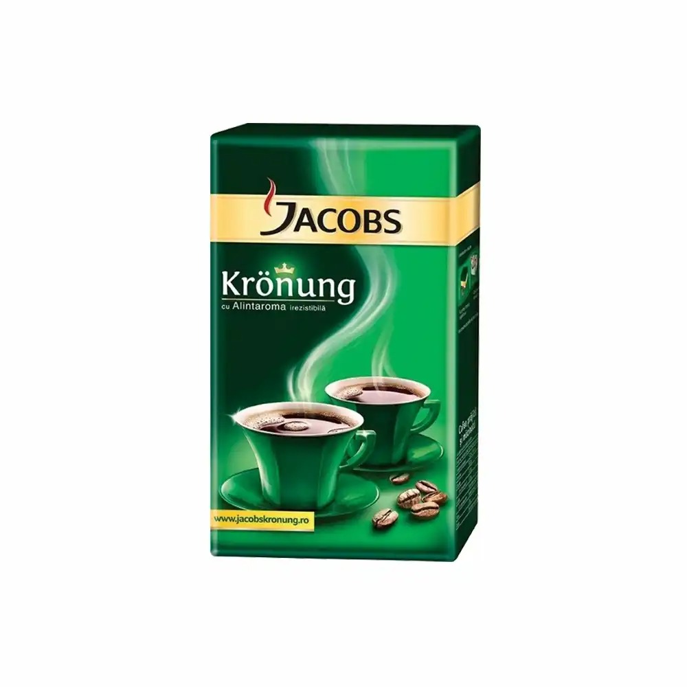 Cafea macinata Jacobs Kronung, aroma puternica si textura matasoasa, 250 g