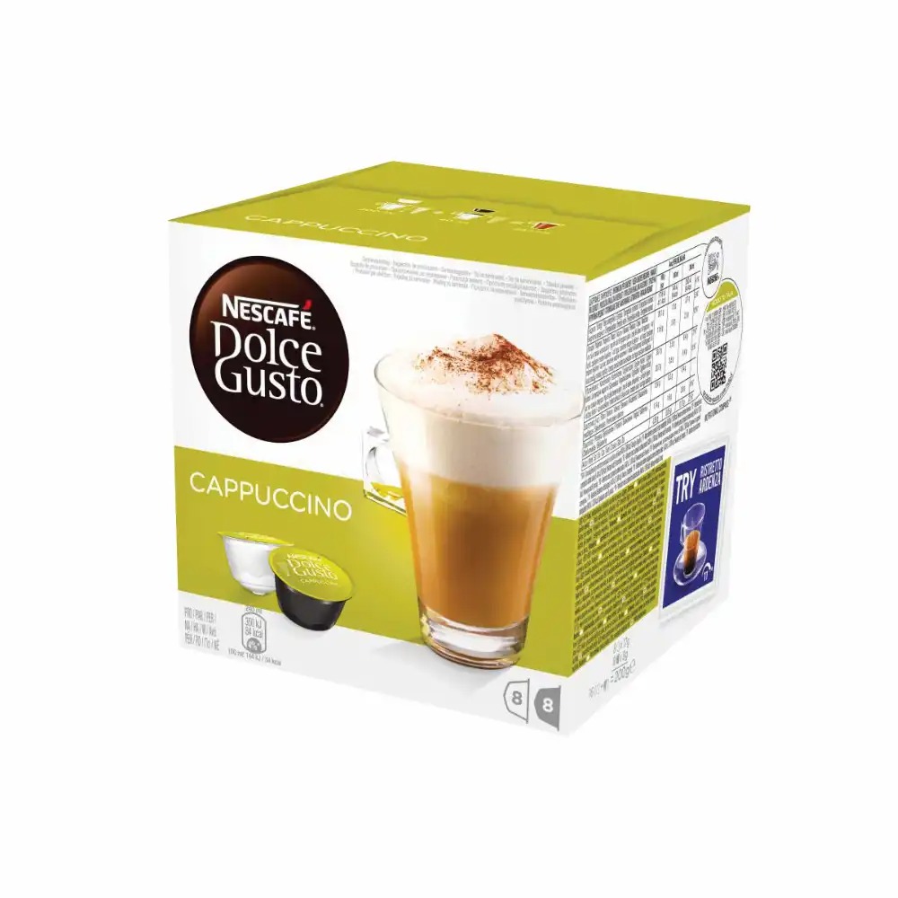 Capsule Nescafe Dolce Gusto Cappuccino, Gust Intens, 16 capsule/cutie, Experienta Autentica de Cappuccino