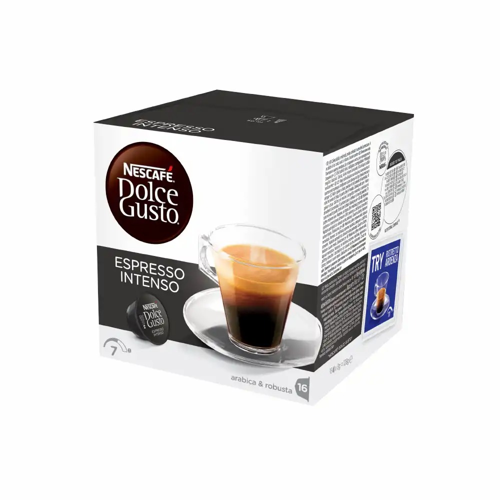 Capsule Nescafe Dolce Gusto Espresso Intenso, 16 capsule - Arome intense de migdale si cirese, crema fina, 16 bucati