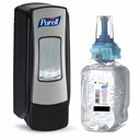 Dispenser Purell ADX 7, crom/negru, 700 ml, fereastra de vizualizare, blocabil, garantie pe viata