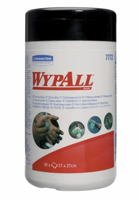 Lavete industriale preumezite Kimberly-Clark WypAll, verzi, 27x27 cm, 50 portii, curatare eficienta