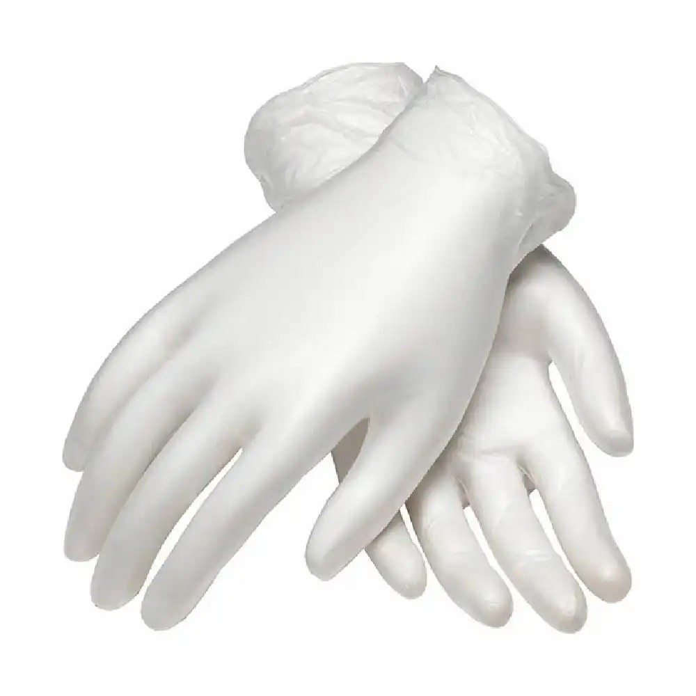 Manusi de unica folosinta GOLDGLOVE White Powdered, vinil, marime S, 100 buc/set, protectie si confort pentru maini