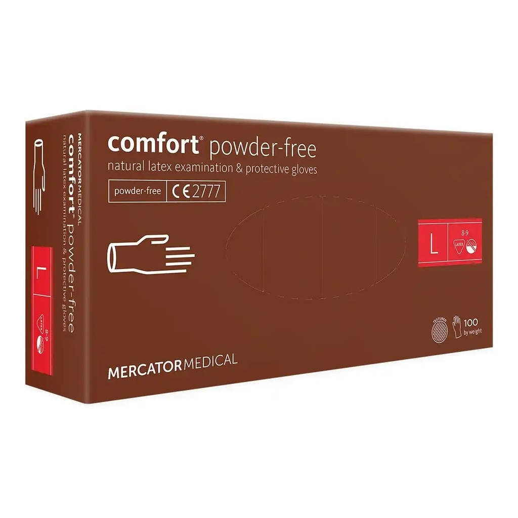 Manusi latex nepudrate Comfort, 100 buc/cutie, marime L, protectie si comfort pentru diverse activitati