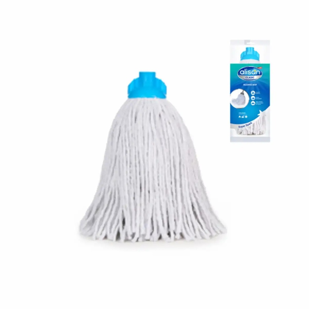 Rezerva Mop Bumbac, 200 gr, Absorbtie Ridicata, Fire Albe, Culori Diverse