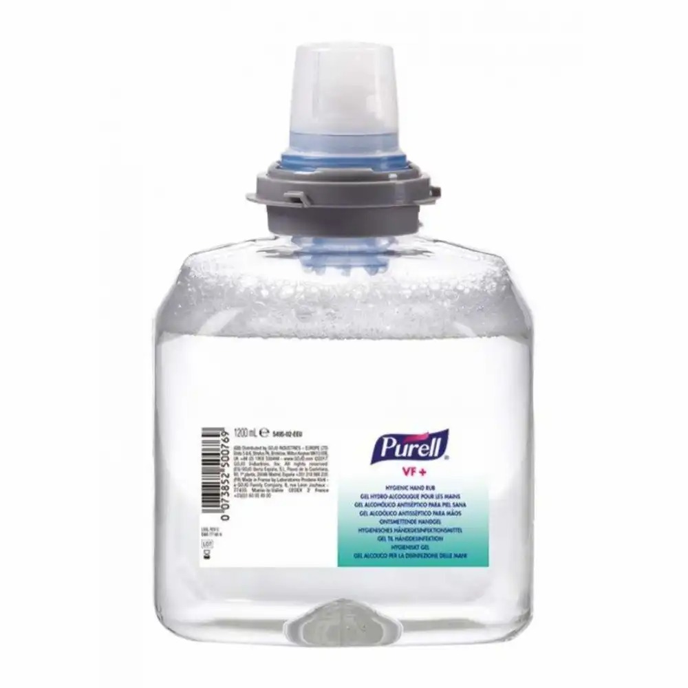 Rezerva gel dezinfectant Purell TFX VF+, 1200 ml, actiune rapida impotriva germenilor, fara clatire, aprobare Ministerul Sanatatii