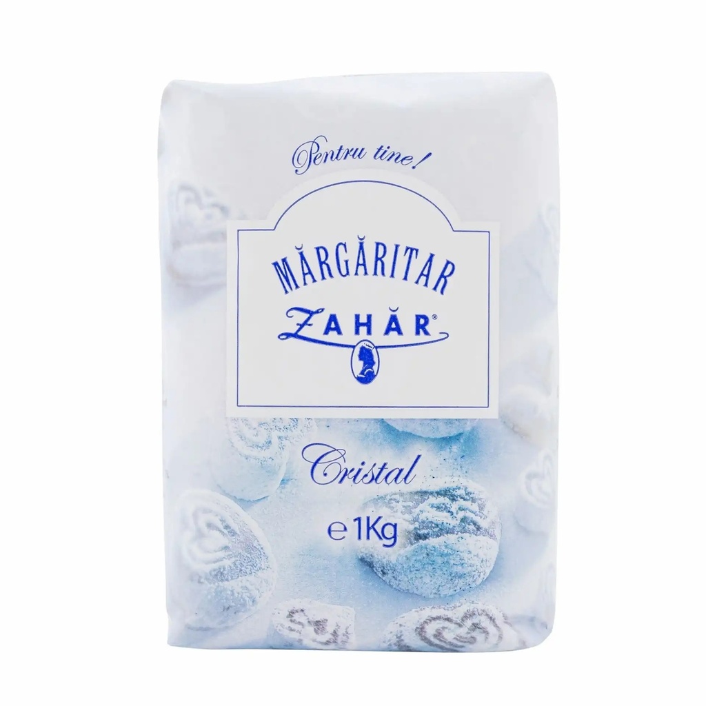 Zahar cristal Margaritar alb, 1 kg - Dulceata si stralucire in fiecare preparat