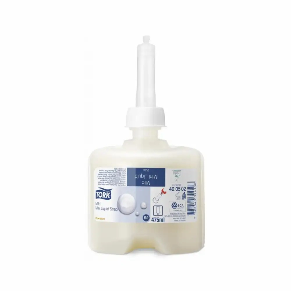 Sapun lichid Tork Premium mini, 475 ml, tetina speciala pentru igiena sigura