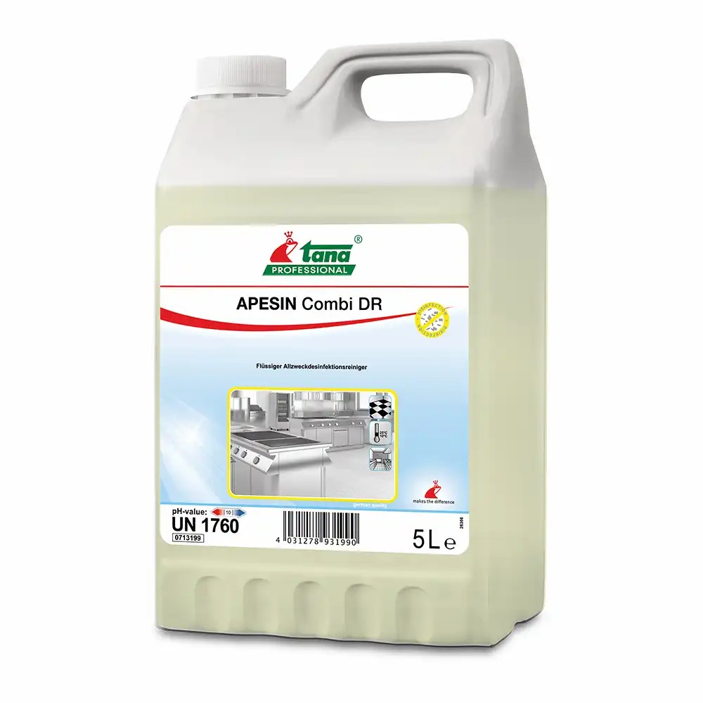 Detergent dezinfectant Apesin Combi DR, 5 l - Curatare eficienta si dezinfectare puternica, ideal pentru medii sensibile