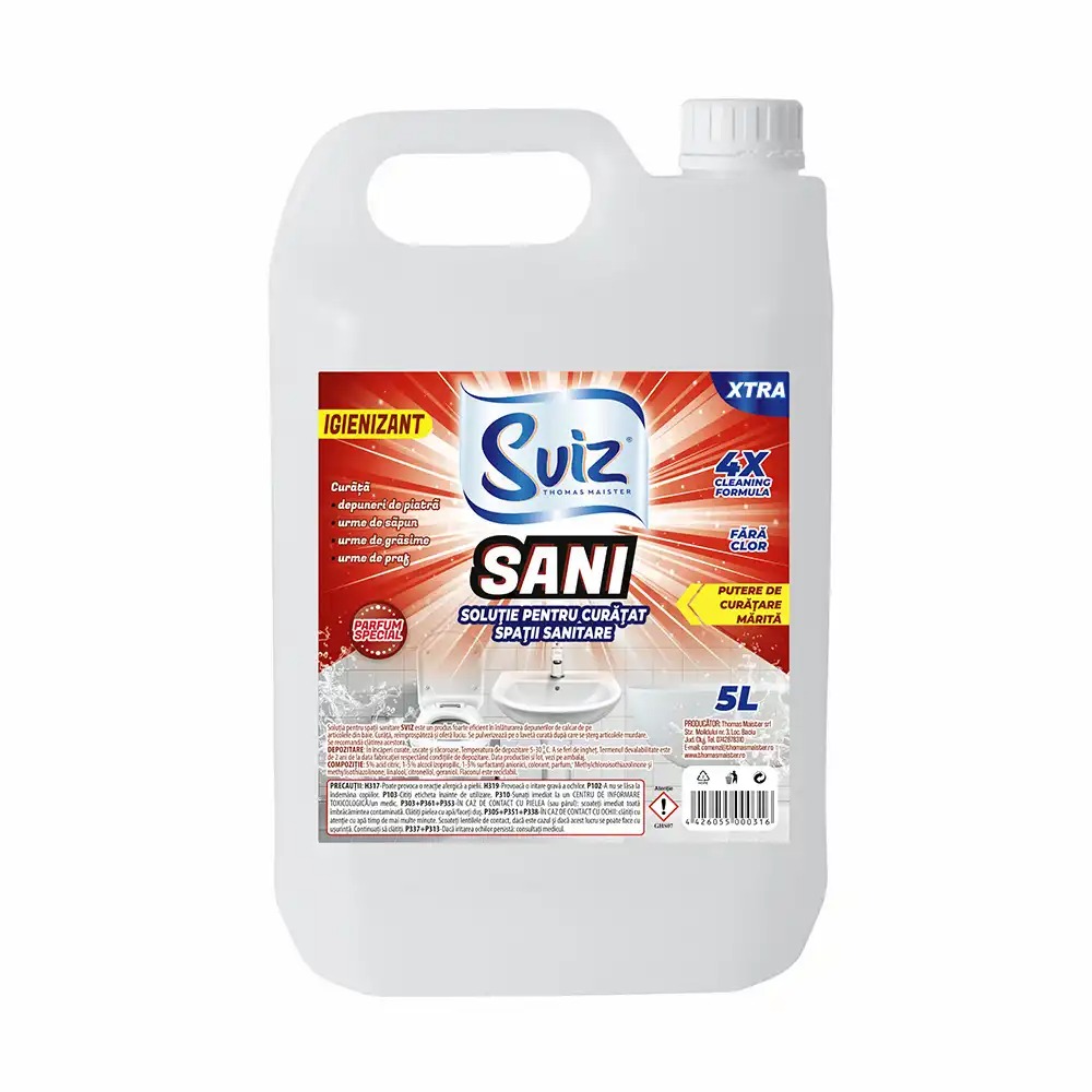 Detergent pentru spatii sanitare Sanitary Cleaner Thomas Maister, 5 l - Curatare profunda, elimina calcarul si murdaria