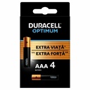 Baterii DURACELL LR3 Optimum AAA, 4 buc, Extra Viata si Putere Suplimentara, Ambalaj Reciclabil