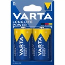 Baterii Varta Longlife Power LR20 D, Alcaline, 1.5V, 2 bucati/set, Durabile si Fiabile