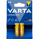 Baterii Varta Longlife Extra LR6, 2 bucati, Alcaline 1,5V, Durabile si Fiabile