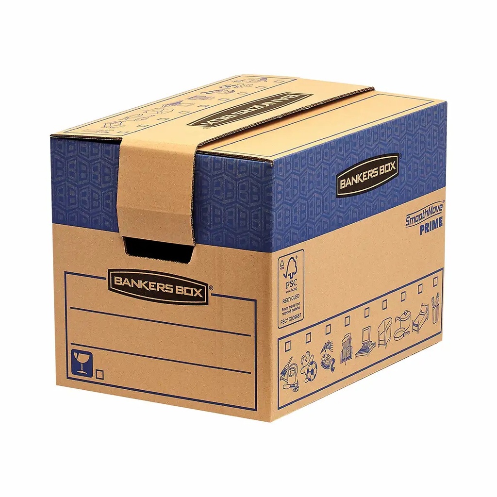 Cutie carton transport si arhivare Fellowes FastFold, 310x327x429 mm, 37.5 L, set 5 buc - Organizare eficienta si durabilitate pentru documente