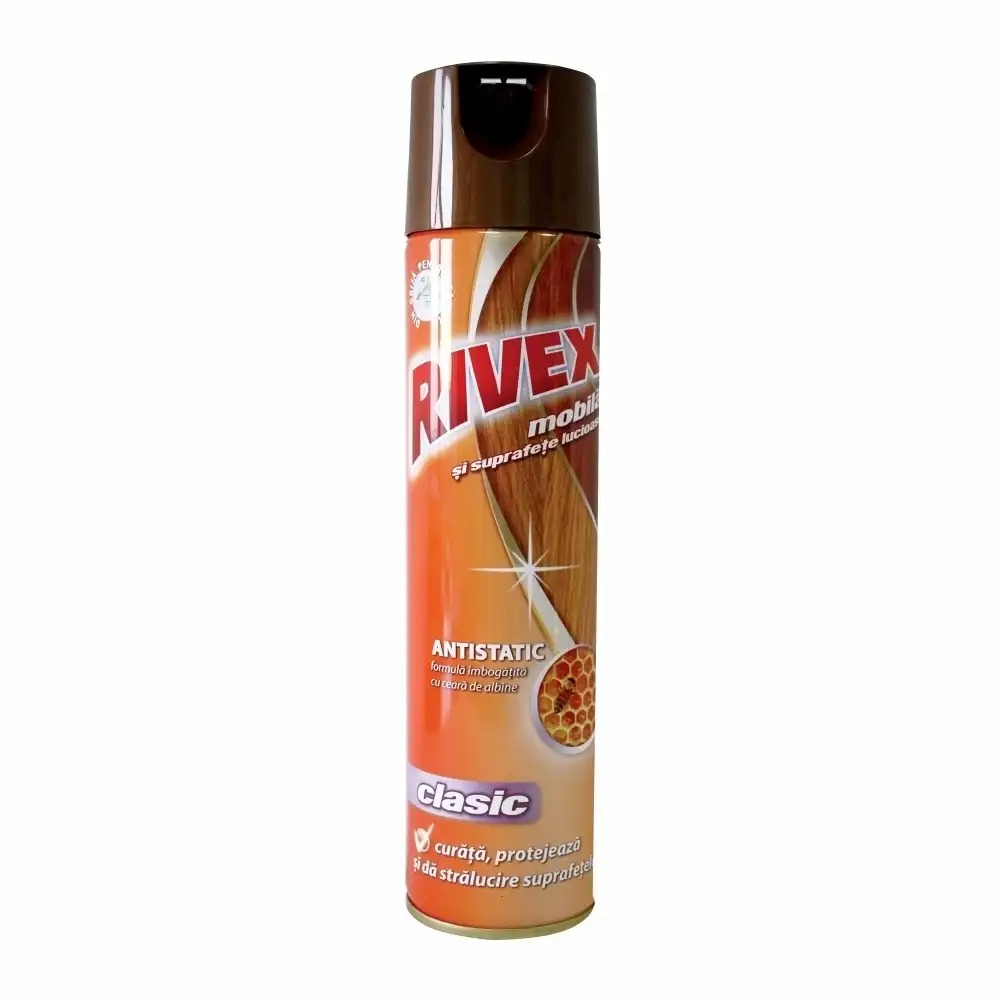 Spray mobilier Rivex, 300 ml, protectie si stralucire pentru suprafete din lemn, ceramica si metal