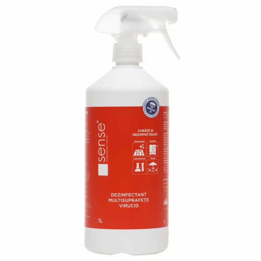 Dezinfectant lichid pentru suprafete Sense, virucid, 1 l - Protectie impotriva virusilor, rapid si eficient