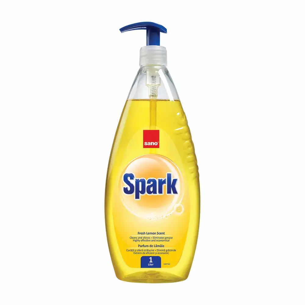 Detergent vase Sano Spark Lamaie, 1 l - Curatare puternica, aroma proaspata, utilizare usoara