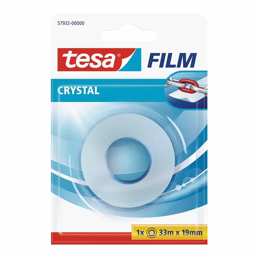 Banda adeziva Tesa Crystal, 19 mm x 33 m, Transparenta, Rezistenta la Rupere, Calitate Premium