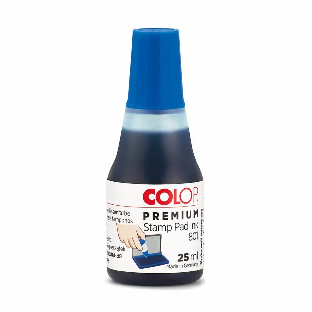 Tus Colop 25ml, albastru, pentru reincarcarea stampilelor Colop