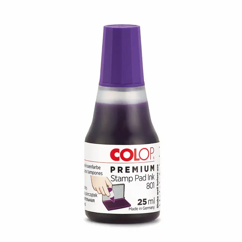 Tus Colop Stampile, Violet, 25 ml, Recipient cu Aplicator, Pentru Stampila Clara