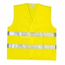 Vesta de semnalizare Sacla HiViz, galben, XL, dungi reflectorizante, inchidere reglabila