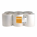 Set 6 role prosop Racon, derulare centrala, alb, 20 cm x 320 m, hartie igienica efficienta