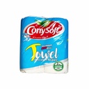 Prosop bucatarie Cony, 2 straturi, 2 role/set, 22.5x21 cm, 18.5 g/mp, absorbtie optima