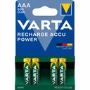 Acumulatori Varta Power HR03 AAA 800 mAh, Set 4 buc, Tehnologie Ready to use