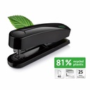 Capsator Novus B4 re+new, 40 coli, capse 24/6, 26/6, 24/8, negru, 81% pp reciclat, durabil pentru birouri aglomerate