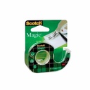 Banda adeziva Scotch Magic 19 mm x 7.5 m cu dispenser, invizibila, rezistenta la umiditate, perfecta pentru birou si acasa